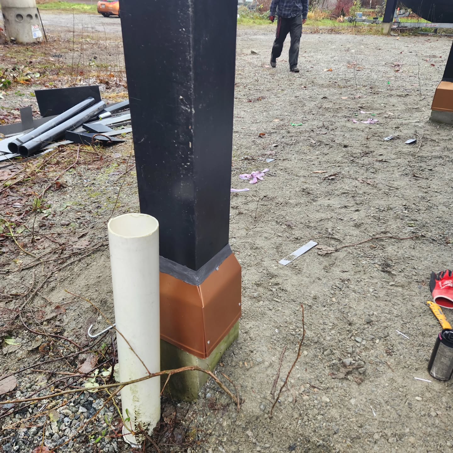 Precision metal work for chimney saddle in Chilliwack BC